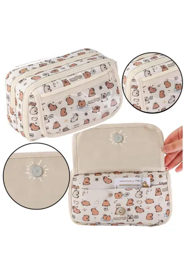 LeanToys Pi�rnik przybornik kapibary bia�y 21cm