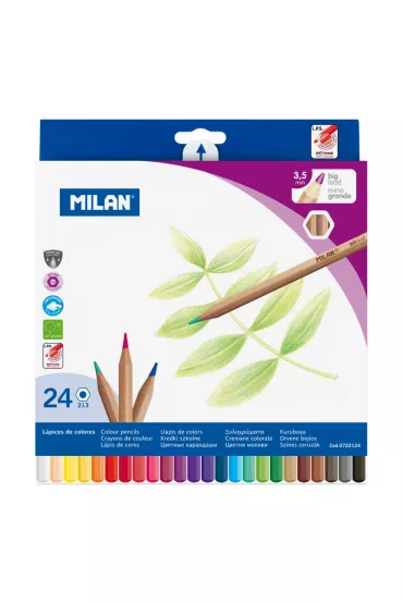 Milan Kredki o��wkowe sze�ciok�tne 24 szt.