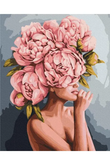 Brushme Malowanie po numerach - Dotyk piwonii 40x50cm