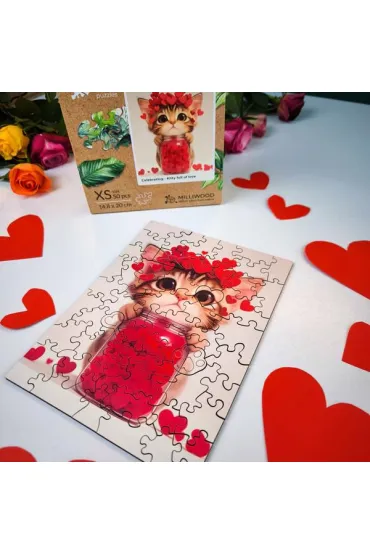Puzzle drewniane 50 el. Kotek pe�en mi�o�ci Alexander