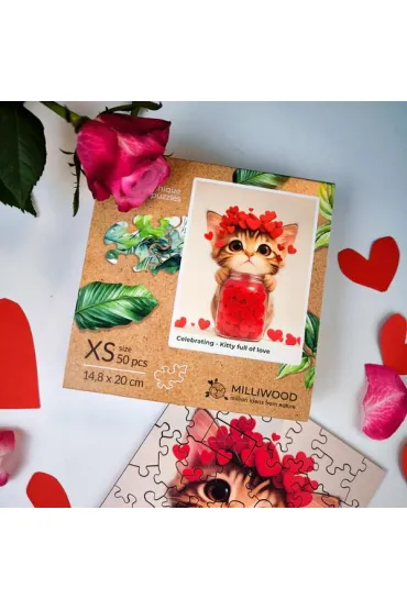 Puzzle drewniane 50 el. Kotek pe�en mi�o�ci Alexander