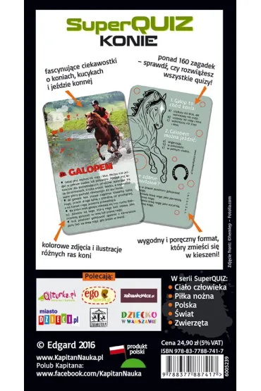 Kapitan Nauka SuperQuiz Konie - Ma�gorzata Domino
