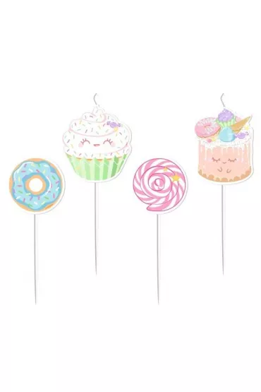 Amscan �wieczki figurki Crazy Cake 4 szt.