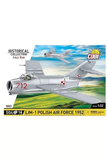 COBI 5822 Historical Collection Cold War Zimna Wojna Samolot myliwski LIM-1 Polish Air Force 504 klocki