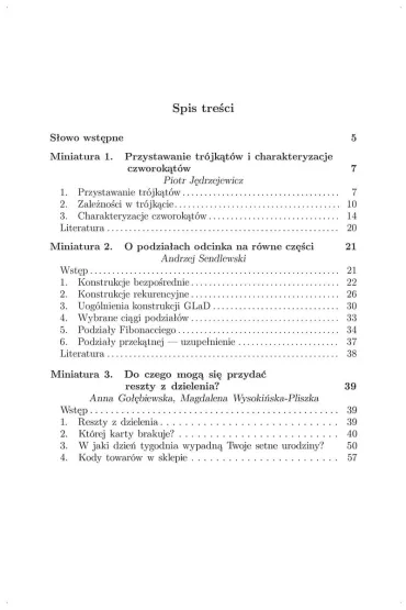 Miniatury matematyczne 74 - Andrzej Sendlewski, Piotr J�drzejewicz, Anna  Go��biewska, Magdalena  Wysoki�ska-Pliszka