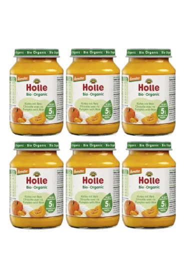 Holle Dynia - ry� bez dodatku cukr�w bezglutenowe od 5 miesi�ca demeter Zestaw 6 x 190 g Bio