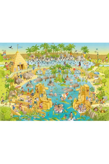 Puzzle 1000 el. Funky Zoo. Zoo pod piramidami Heye