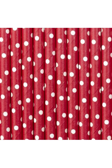 PartyDeco S�omki papierowe czerwony 19.5cm 10 szt.