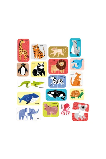 CzuCzu Puzzle do pary Dzikie zwierz�tka 18m Bright Junior Media