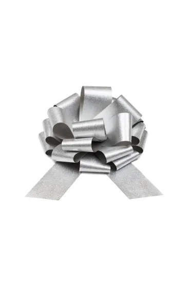 PartyDeco Kokarda dekoracyjna DIY srebrny 30cm