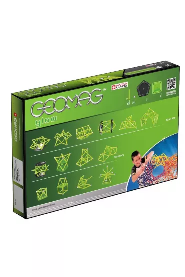 Geomag Glow. Klocki magnetyczne. 64 elementy