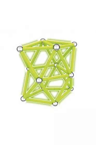 Geomag Glow. Klocki magnetyczne. 64 elementy