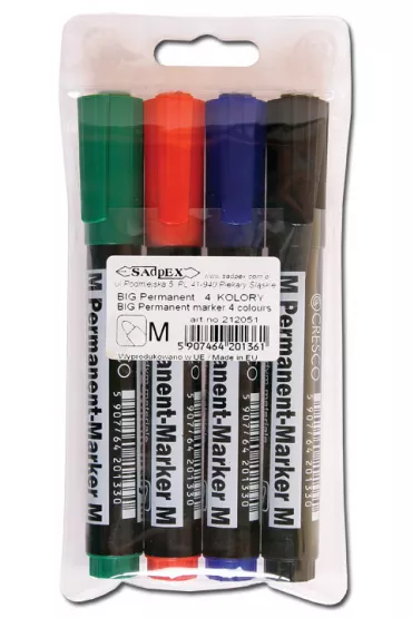 Cresco Marker Permanentny M 4 szt.
