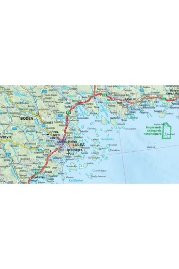 Sweden road map 1:1 000 000 laminat 2024