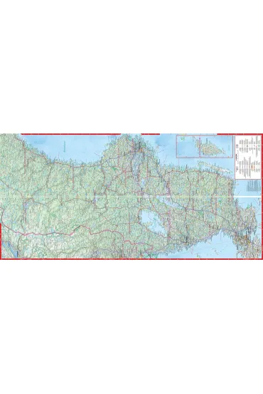 Sweden road map 1:1 000 000 laminat 2024