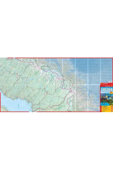 Sweden road map 1:1 000 000 laminat 2024