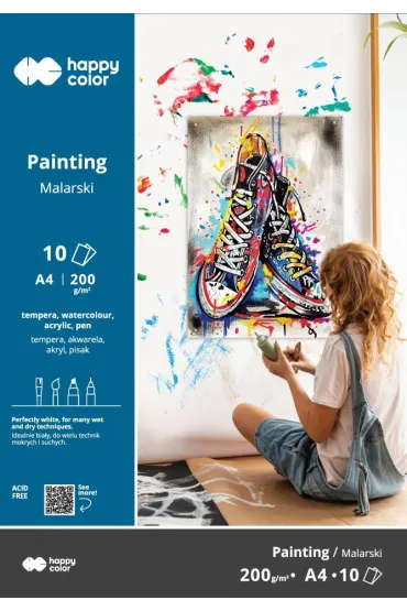 Happy Color Blok malarski A4/10K 200g - M�ody Artysta