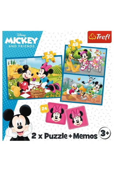 Puzzle + Memos 2w1 (24+30+48 el.) Poznaj bohater�w Disney Trefl