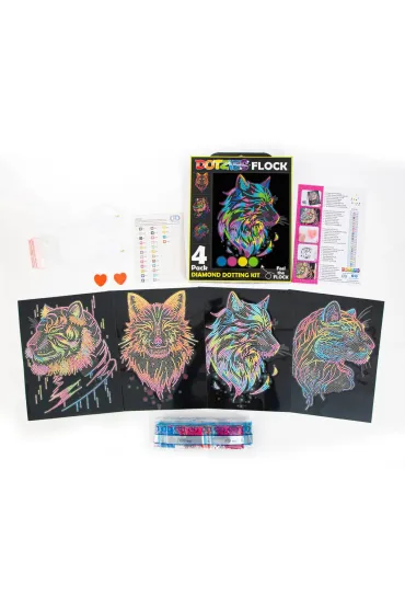 Diamond Dotz Haft diamentowy - Adults Flocked Neon Wild 4pack