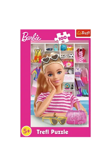 Puzzle 100 el. Poznaj Barbie Trefl