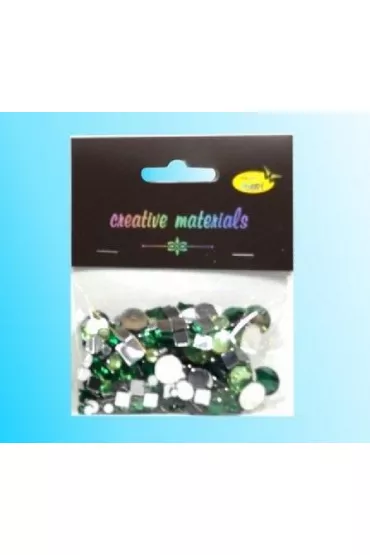 Galeria Hobby Elementy kryszta�kowe zielona 4-12 mm, 25g