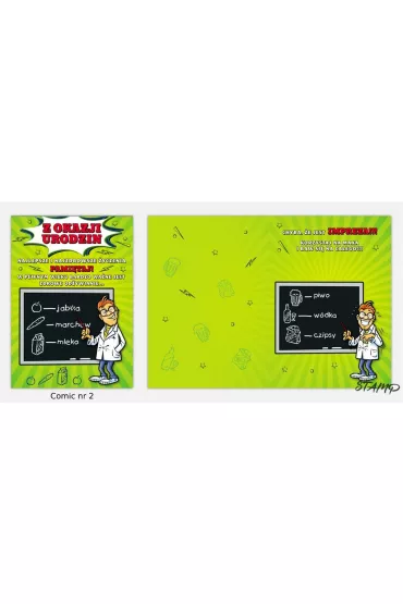 Stamp Karnet Comic B6 + koperta wz�r nr 02 Urodziny