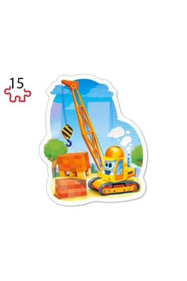 Puzzle maxi 4w1 - Pojazdy budowlane (8+12+15+20 el.) Castorland