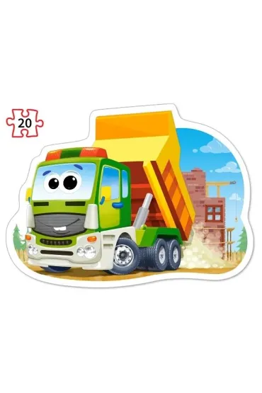 Puzzle maxi 4w1 - Pojazdy budowlane (8+12+15+20 el.) Castorland