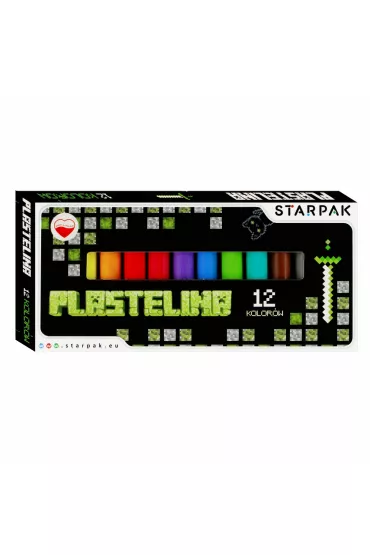 Plastelina 12 kolor�w Pixel Game STARPAK 536885 12 szt.