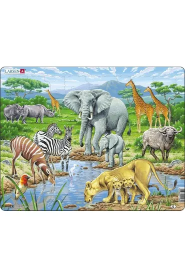 Puzzle 65 el. Wodop�j na afryka�skiej sawannie Larsen