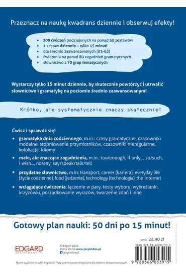 Angielski w 15 minut ka�dego dnia! Dla �rednio zaawansowanych - Katarzyna Wi�niewska