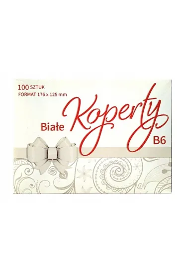 Pol-Mak Koperty bia�e KB6 176x125 Og�lne zest. 523 Kolor - Bia�e 100 szt.