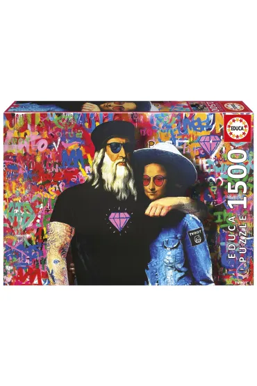 Puzzle 1500 el. Leo i Lisa, TV Boy Educa - Salvatore Benintende