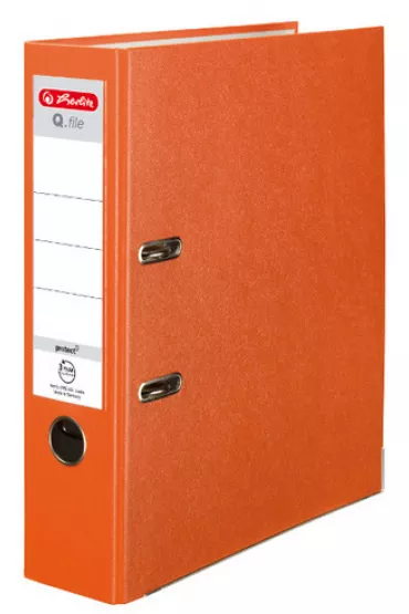 Herlitz Segregator A4 PP Q file pomara�czowy 8 cm