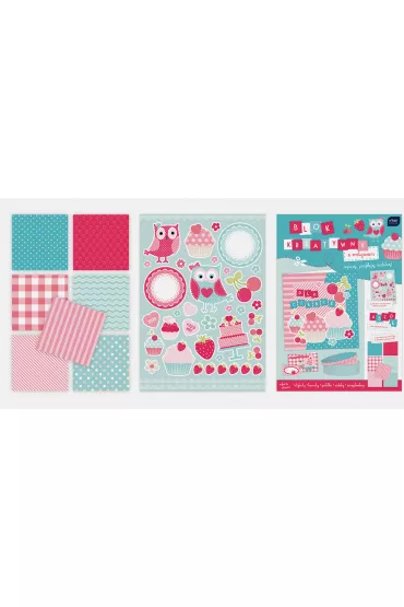 Interdruk Blok kreatywny A4 z naklejkami Pastel