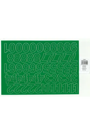 Artdruk Cyfry samoprzylepne 3 cm zielone 8 szt.