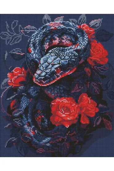 Ideyka Mozaika diamentowa - Niebezpieczna r�a 40x50cm