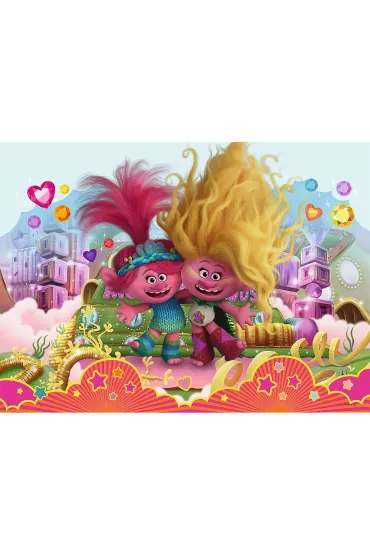 Puzzle 70 el. Glitter Brokatowe Trolle Trefl