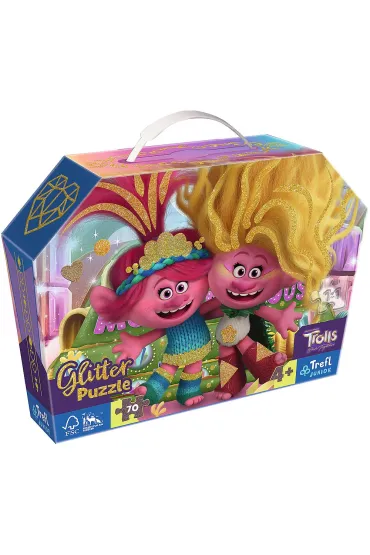 Puzzle 70 el. Glitter Brokatowe Trolle Trefl