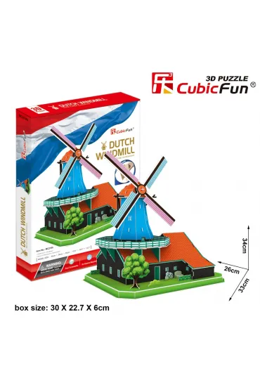 Puzzle 3D 71 el. Wiatrak holenderski Cubic Fun