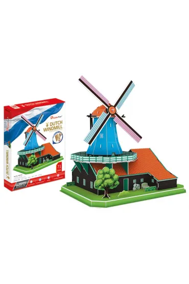 Puzzle 3D 71 el. Wiatrak holenderski Cubic Fun