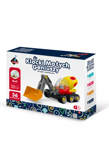 Klocki konstrukcyjne ma�ych geniuszy 4w1 36el
