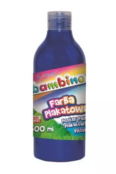 St. Majewski Farba plakatowa w butelce Bambino niebieska 500ml