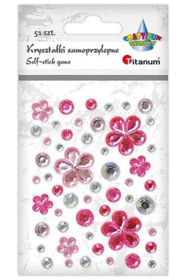 Titanum Kryszta�ki samoprzylepne kwiaty mix