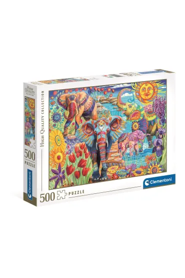 Puzzle 500 el. HQ Elephants' Carnival Clementoni