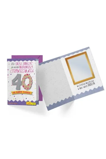 Kukartka Karnet B6 DK-486 Urodziny 40-latka lusterko