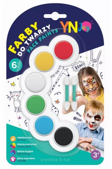 Interdruk Farby do malowania twarzy 6 kolor�w