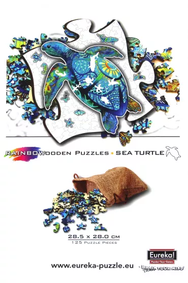 Puzzle 125 drewniane kolorowe ��w Morski Eureka 3D