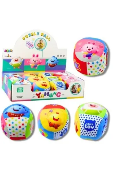 Pi�ka z grzechotk� mi�kka 9cm MIX LeanToys