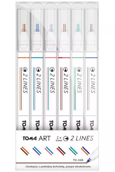 Toma Cienkopisy 2 Lines 6 szt.